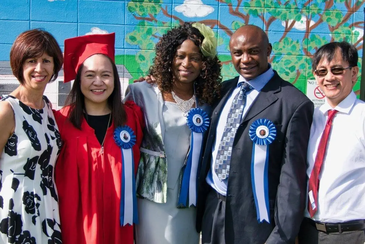 Graduates and family celebrating graduation day at Canadian Bible Training Centres