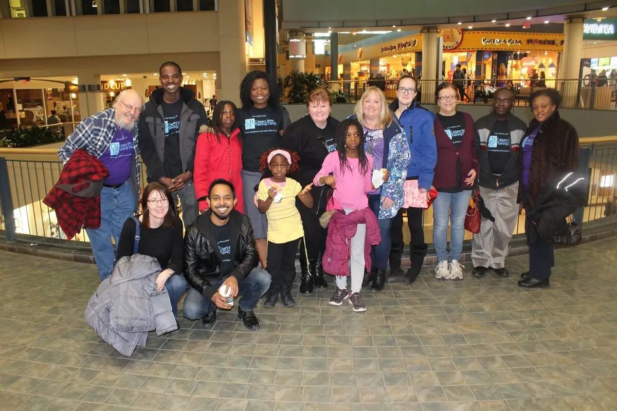 Canadian Bible Training Centres outreach team at a Calgary mall